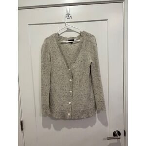 Rag & Bone 100% Cashmere Donegal‎ Speckled V-Neck Cardigan Sweater Beige Mens M